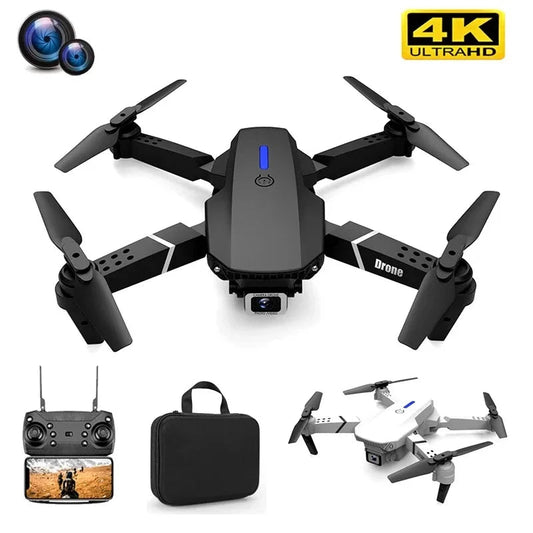 E88 Pro Foldable Quadcopter Drone - WIFI FPV, HD 4K Camera, Altitude Hold